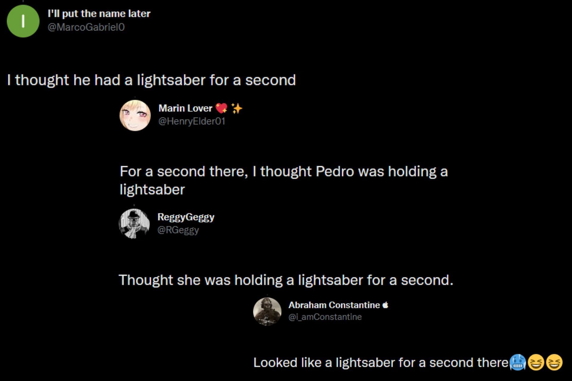 A still of fan tweets on the latest image from The Last of Us (Via Twitter)